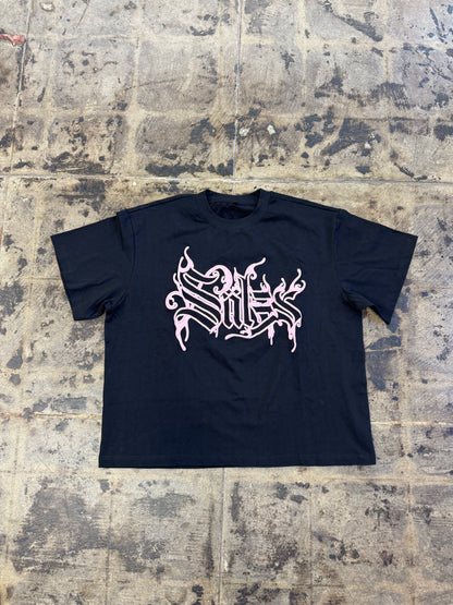 SINNER SEEKING SALES PINK SKELETON TEE