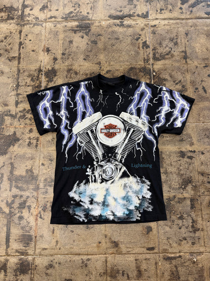 HARLEY DAVIDSON THUNDER AND LIGHTNING AOP TEE